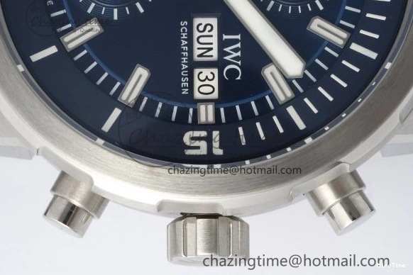MIROTIME 0206 Attractive Aquatimer Chrono SS RSF 1:1 Best Edition Blue Dial on Blue Rubber Strap A 7056